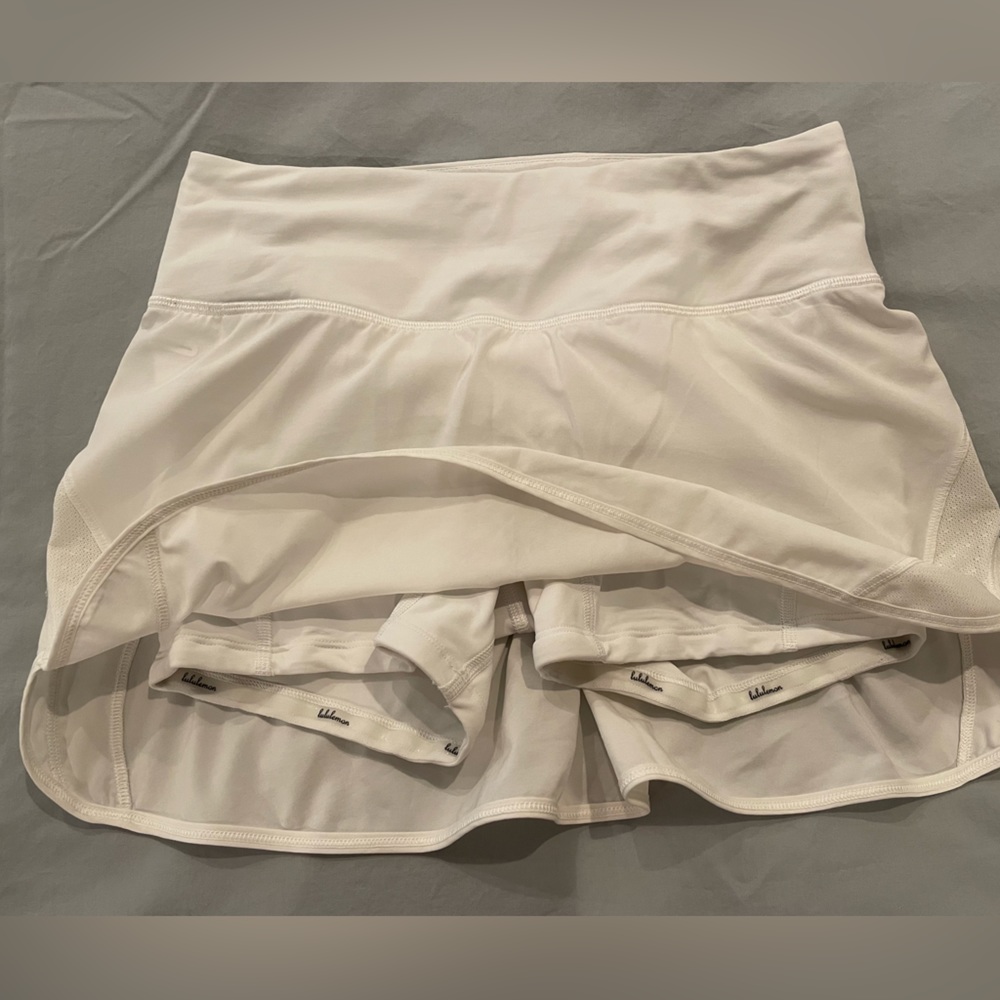 White tennis skirt